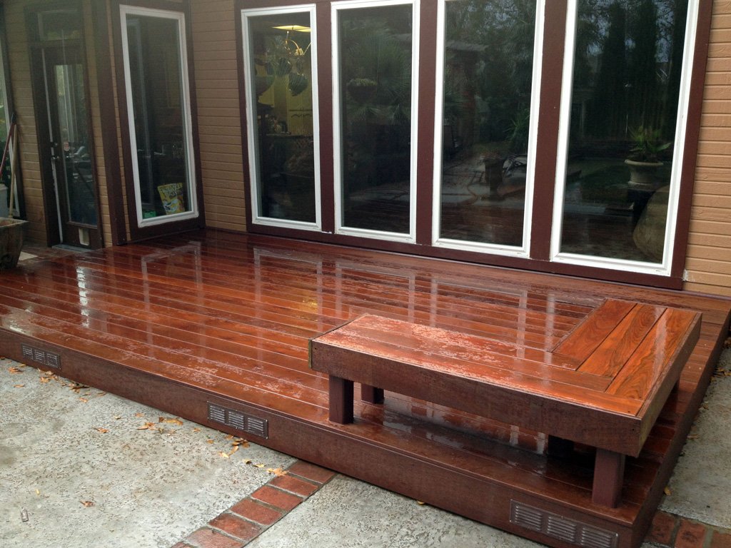 Ipe deck bench