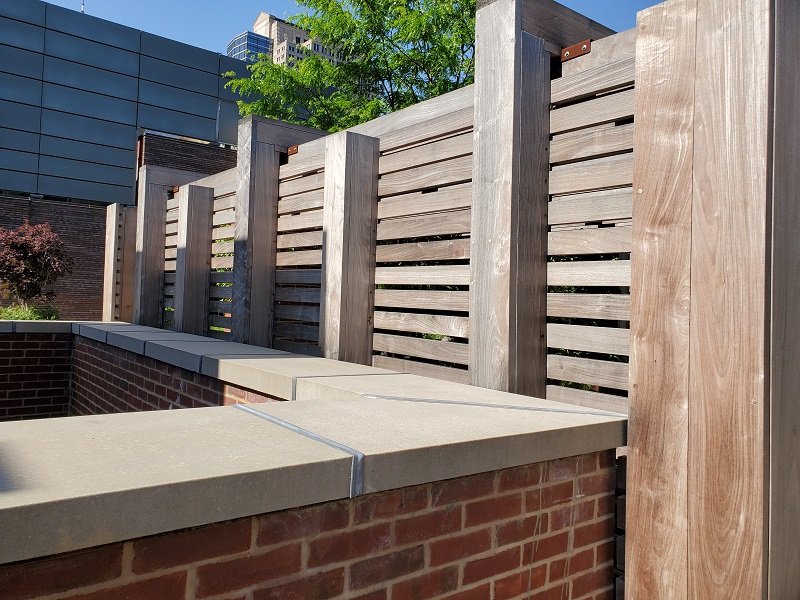 Ipe decking installed as Horizontal Fencing