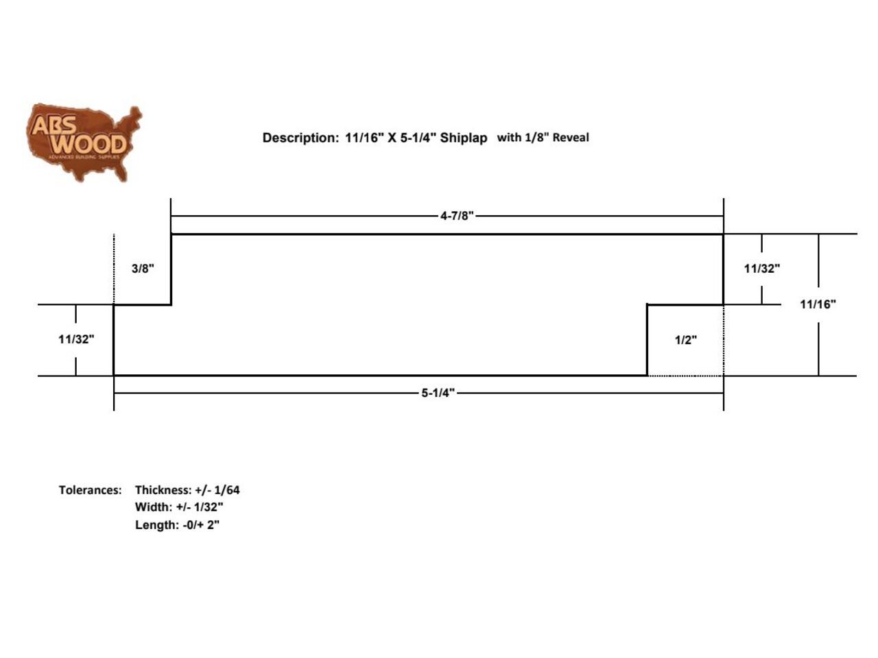 1×6 Shiplap & Gap Profile 1×6 Shiplap & Gap Profile