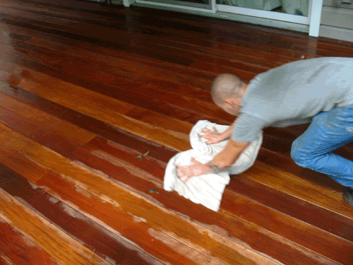 Ipe Wood Deck Cleaning and Finishing – Photo Journey - 2-drying