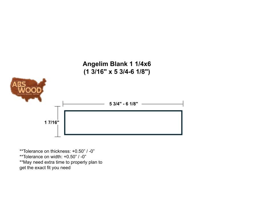 Angelim Blank 1 1_4 x 6 Angelim Blank 1 1_4 x 6
