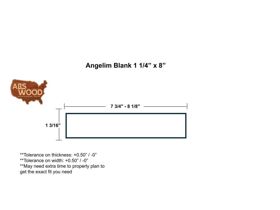 Angelim Blank 1 1_4 x 8 Angelim Blank 1 1_4 x 8