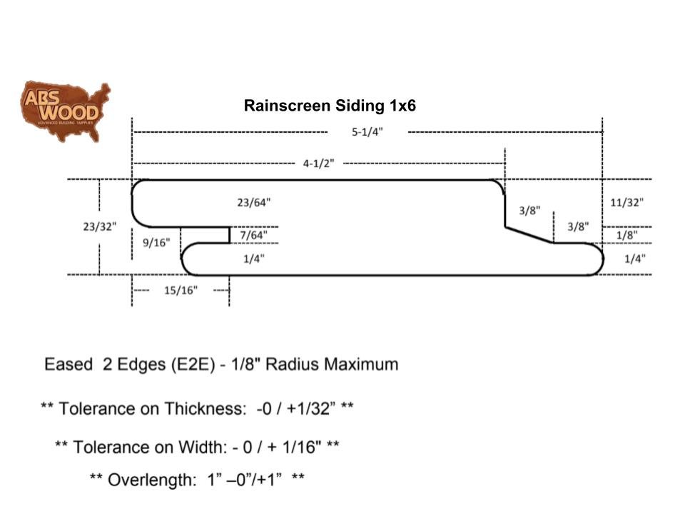 Rainscreen siding 1×6 Rainscreen siding 1×6